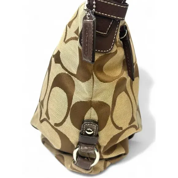 Coach Vintage Signature Brown Duffle Hobo Bag - Picture 6 of 11